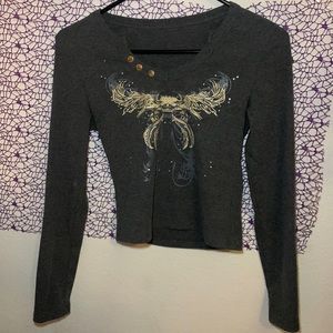 Long sleeve 2000’s Cropped tee